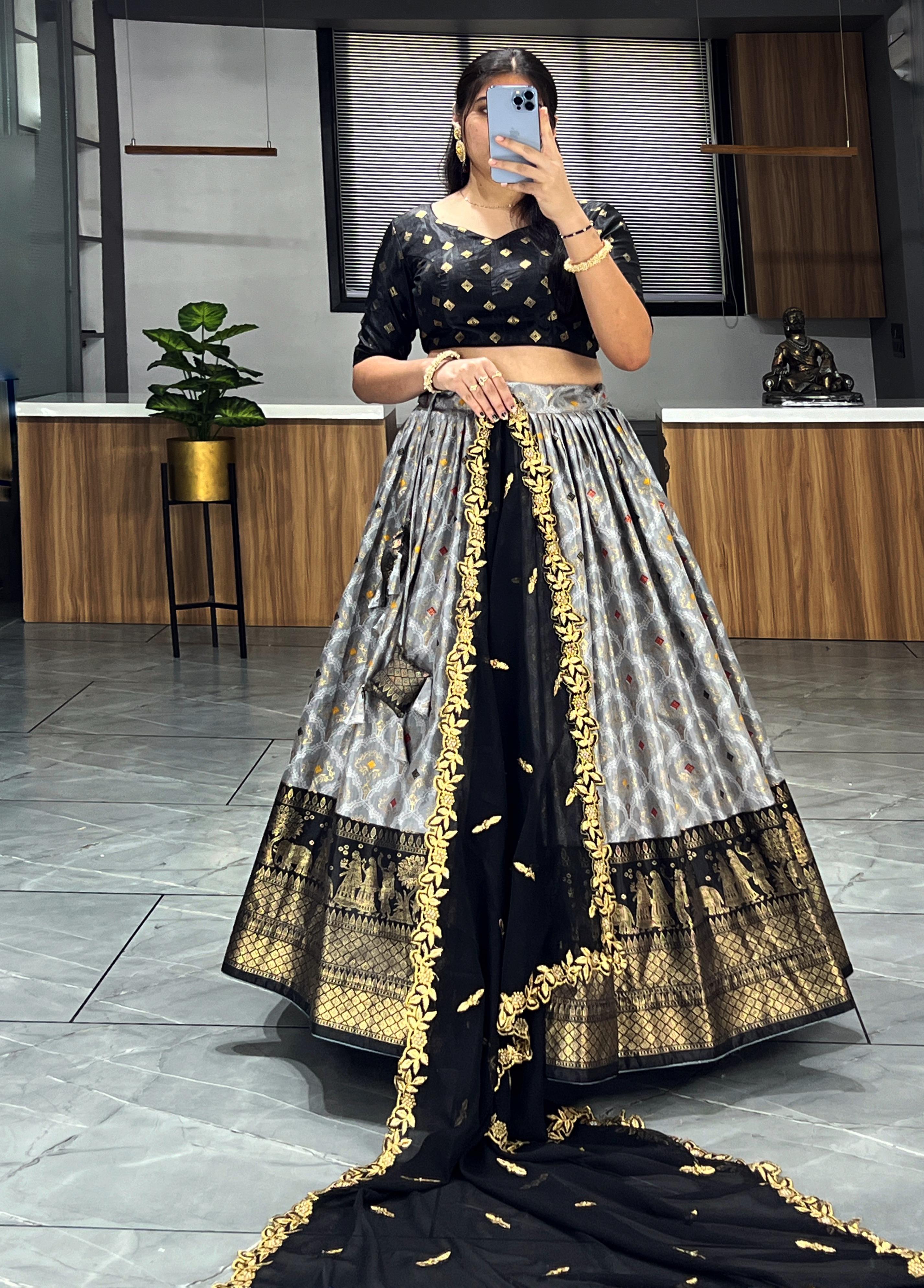 Soft Dola Silk Bandhani Print Lehenga Collection