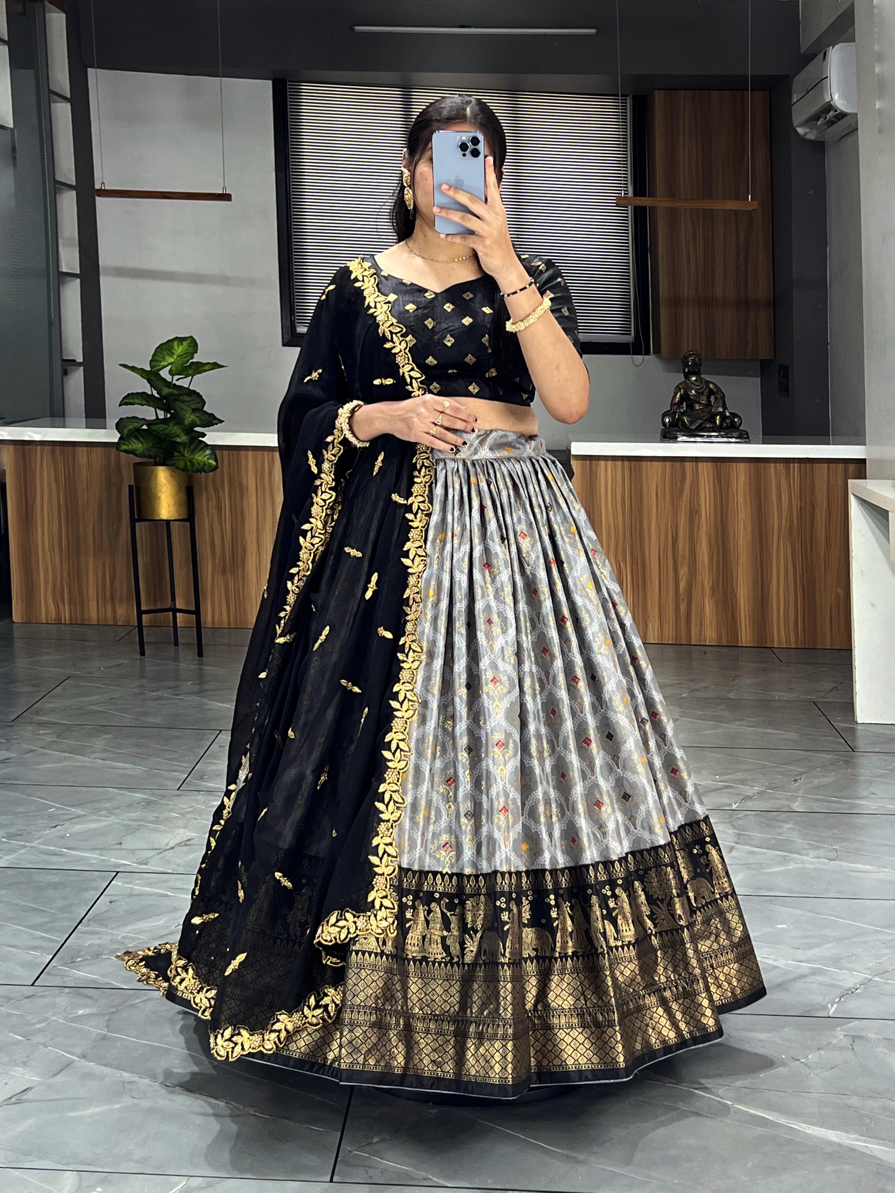 Soft Dola Silk Bandhani Print Lehenga Collection