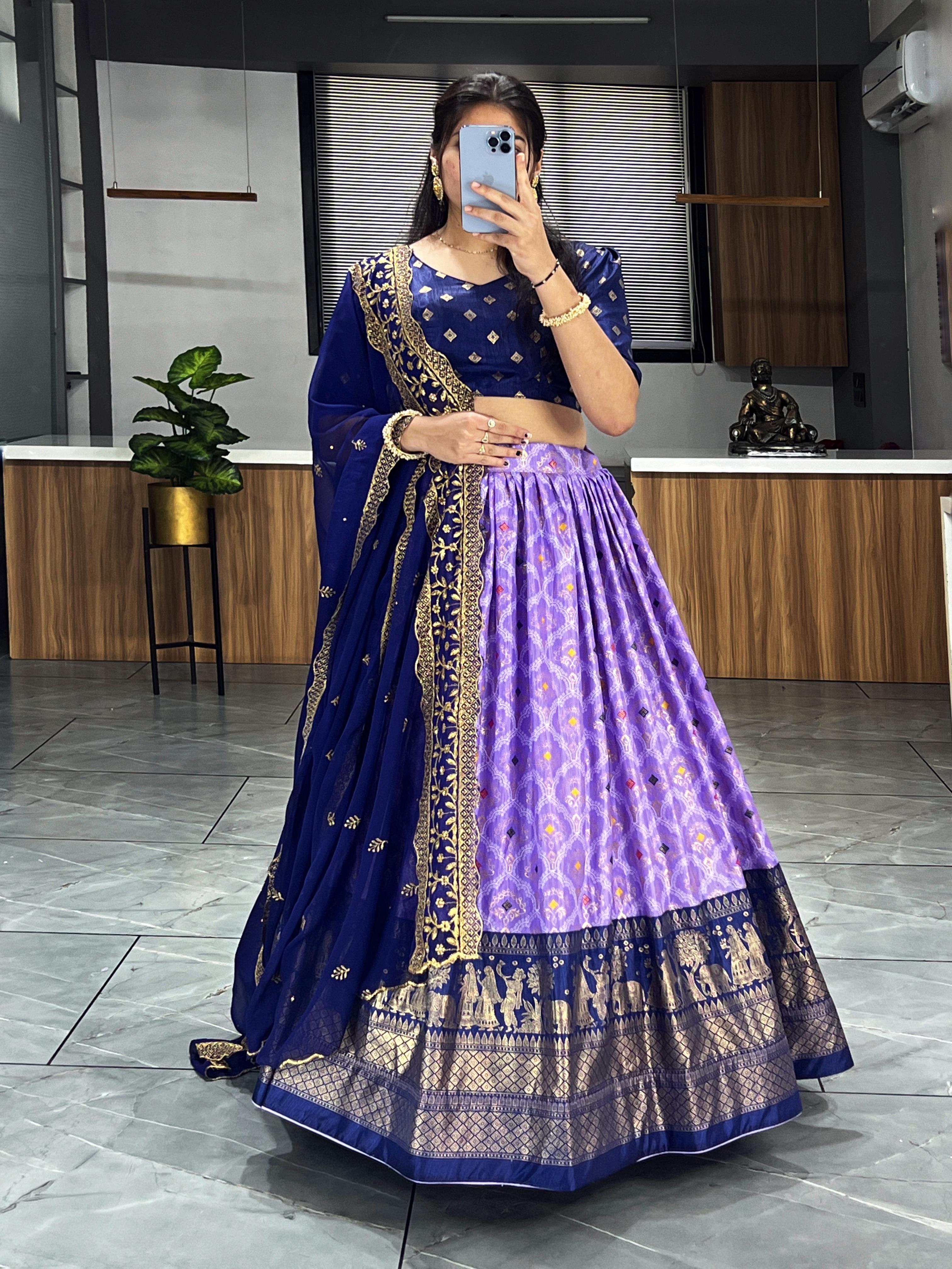 Soft Dola Silk Bandhani Print Lehenga Collection