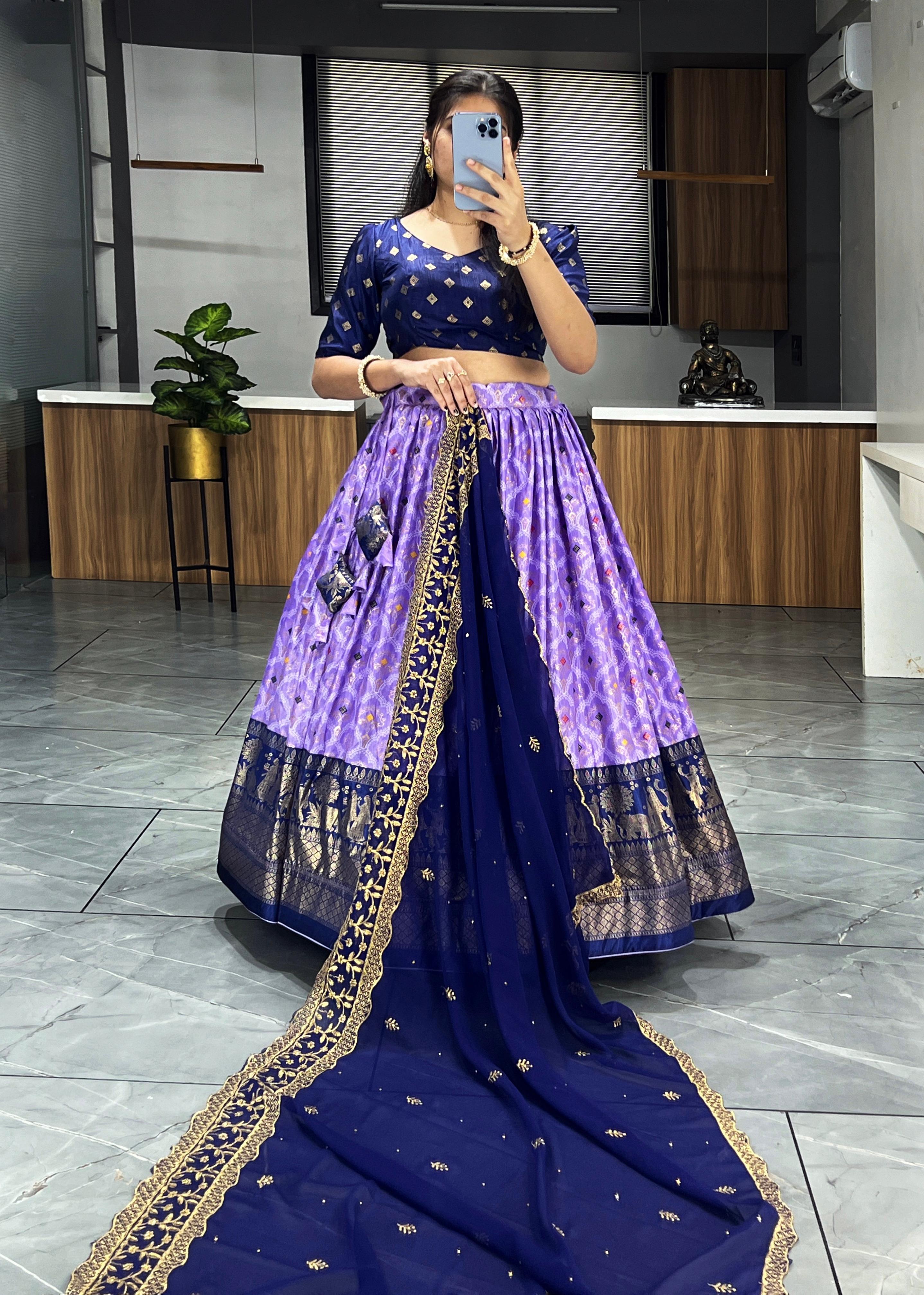 Soft Dola Silk Bandhani Print Lehenga Collection