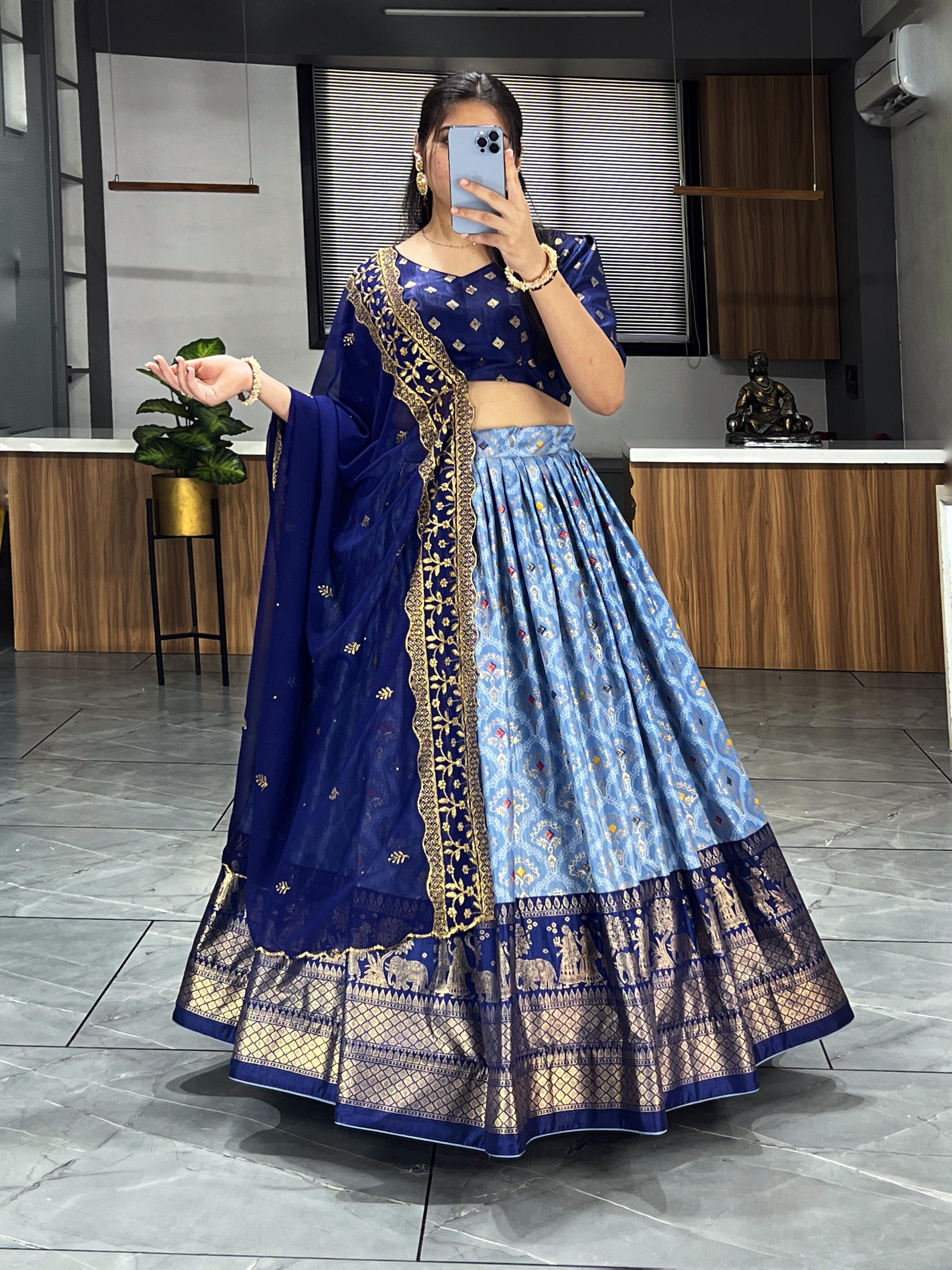 Soft Dola Silk Bandhani Print Lehenga Collection