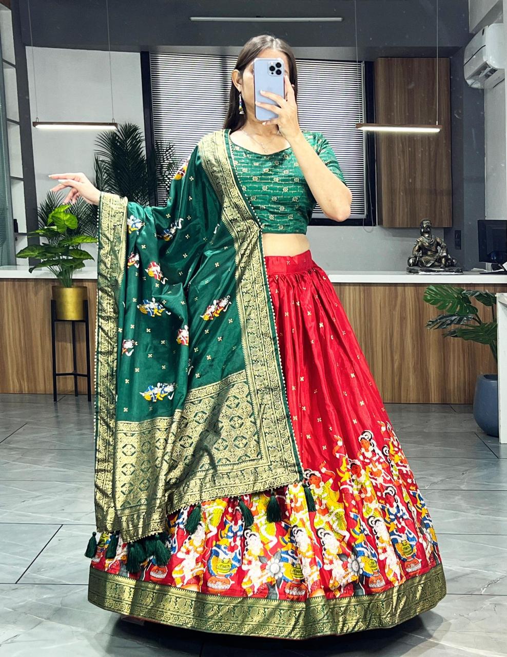 Printed Lehenga Choli Set for women