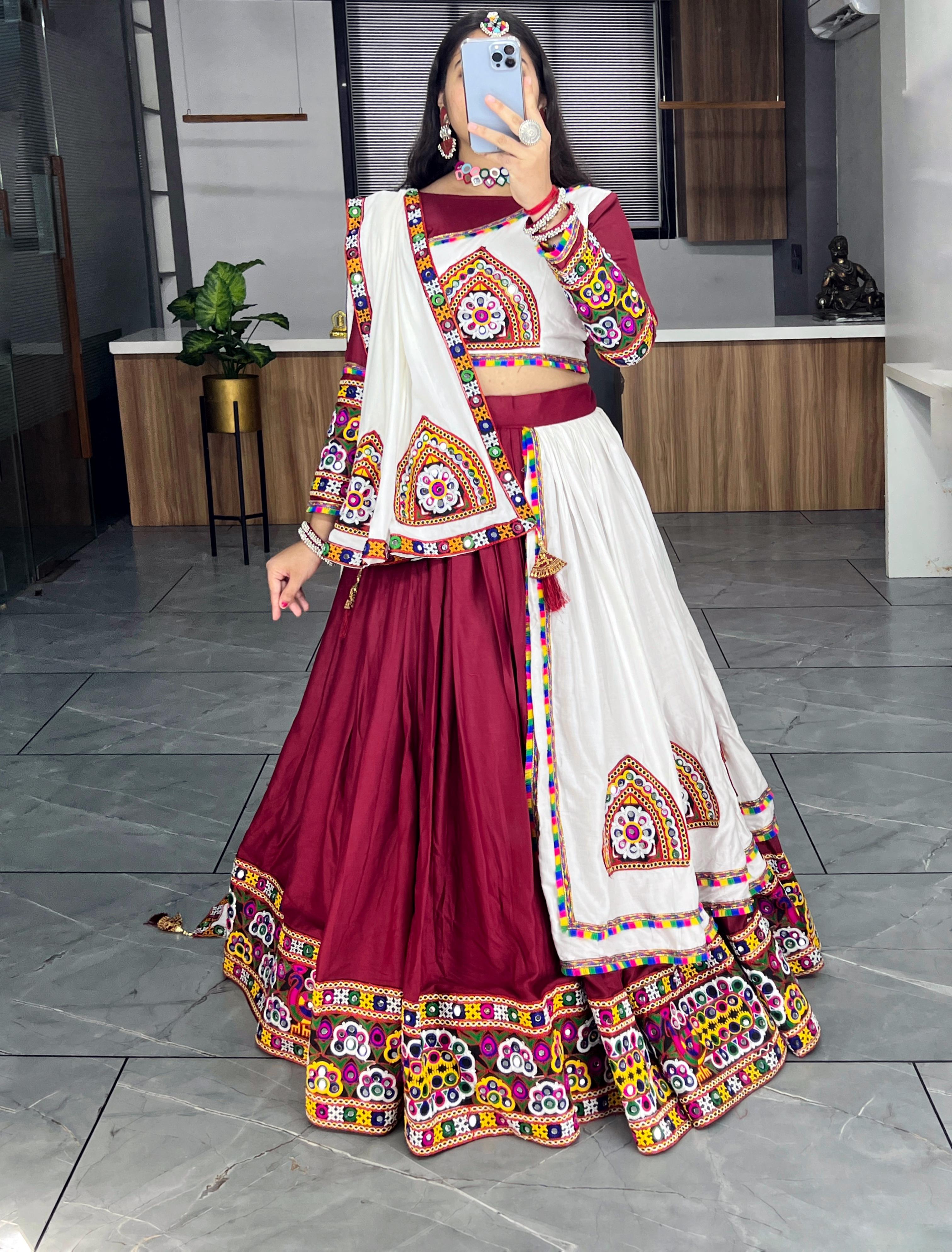 Ethnic Women Pure Rayon Cotton Lehenga Sets