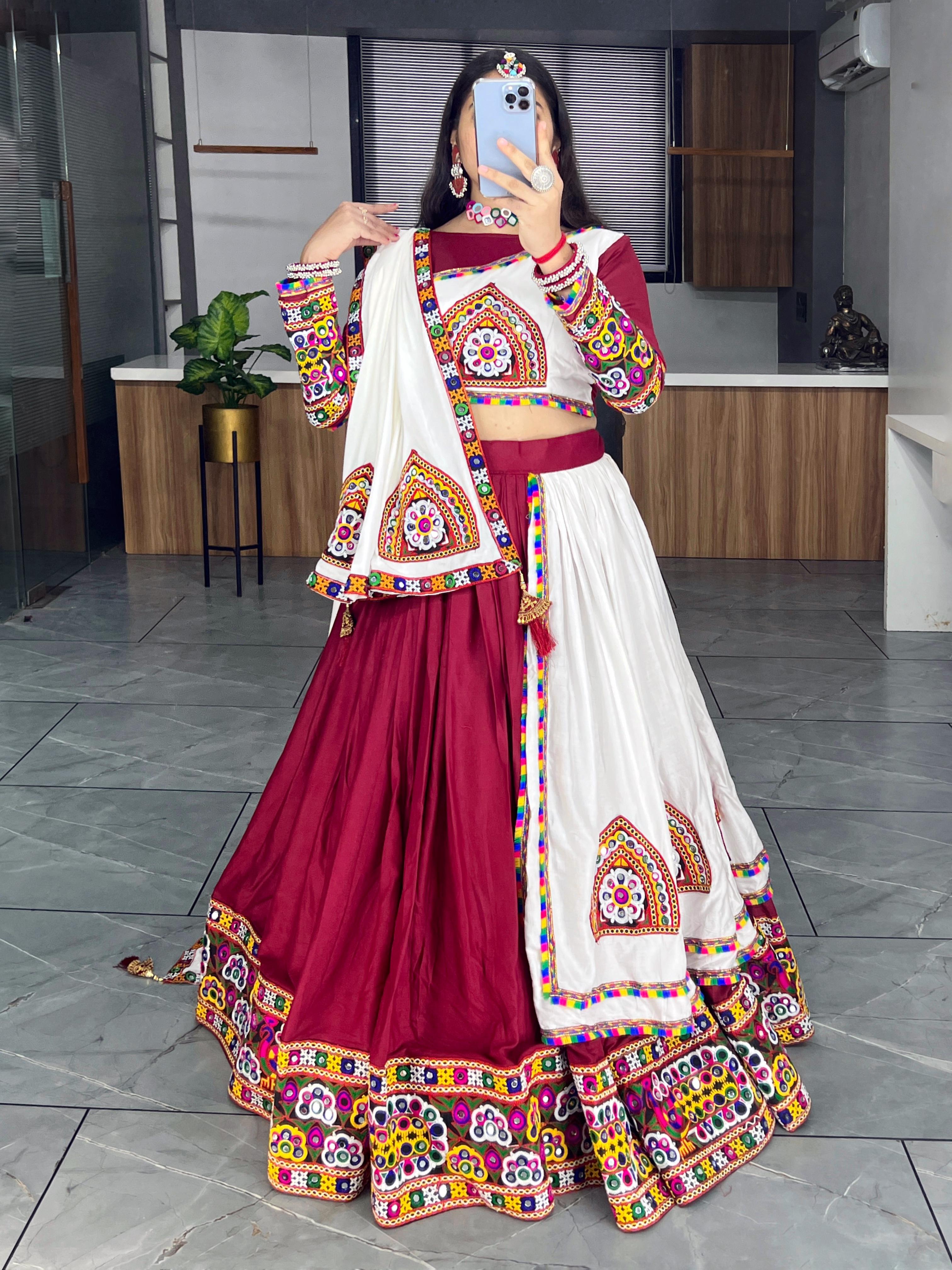 Ethnic Women Pure Rayon Cotton Lehenga Sets