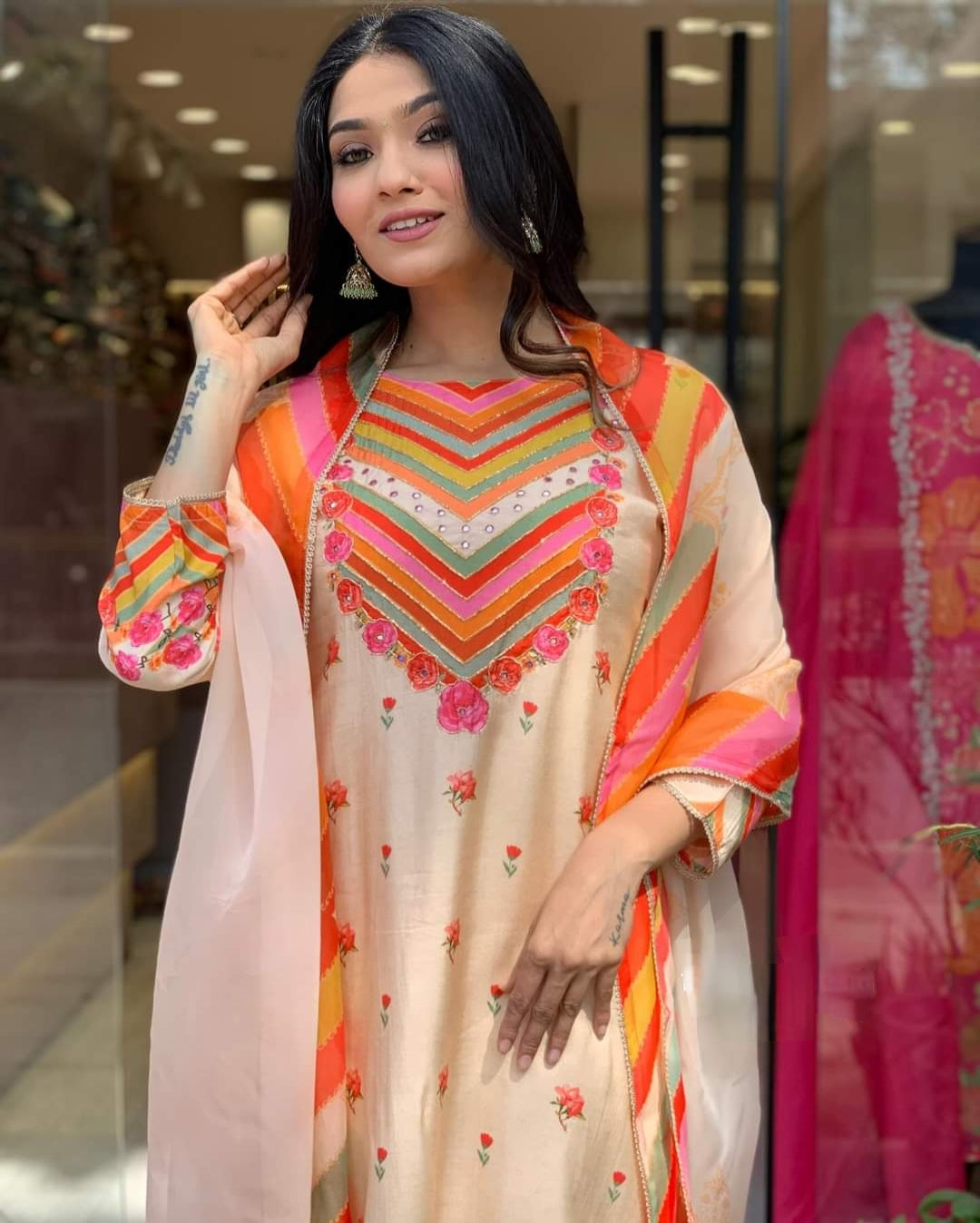 Embroidered Straight Kurta Set