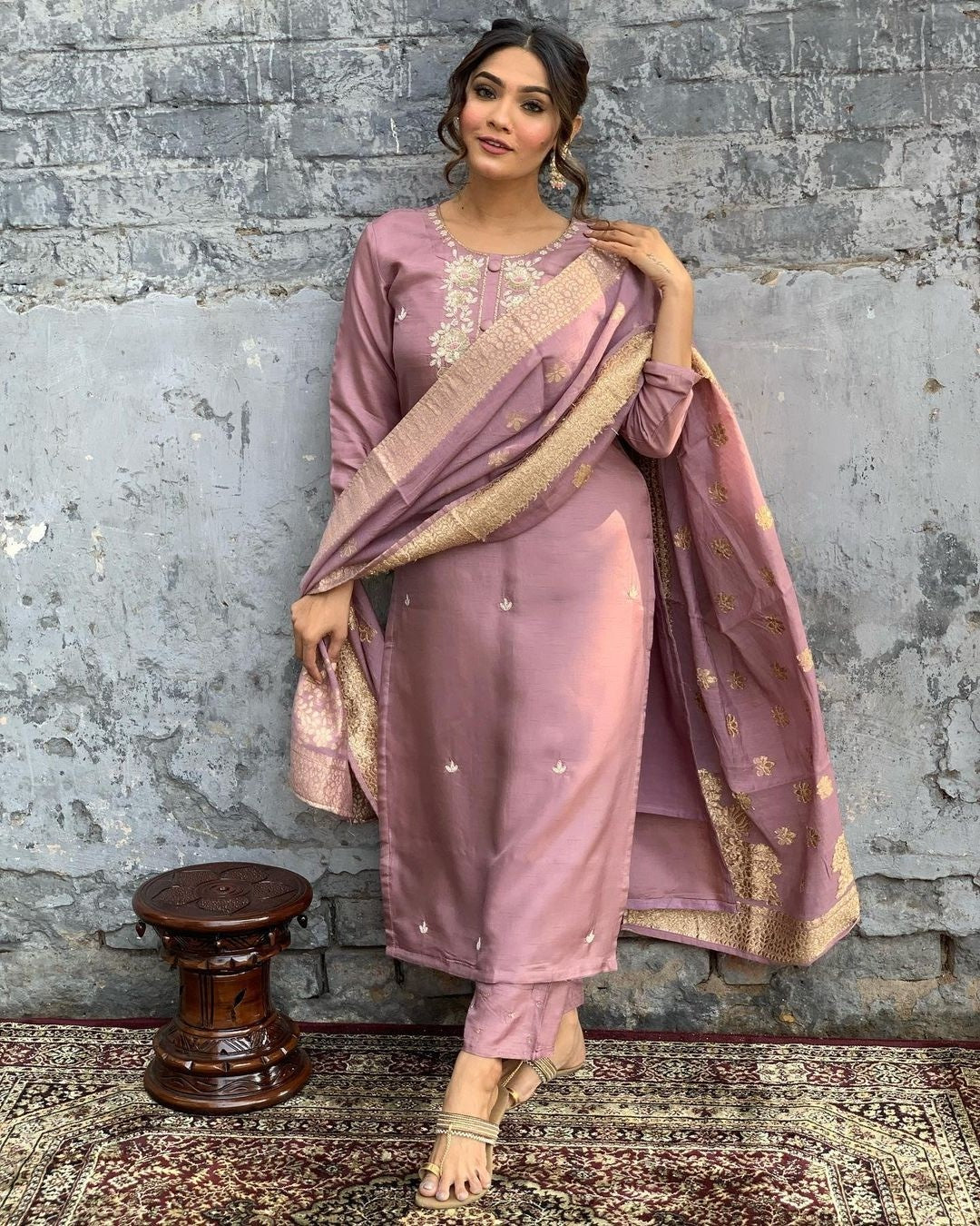 Chanderi Kurta with Pants