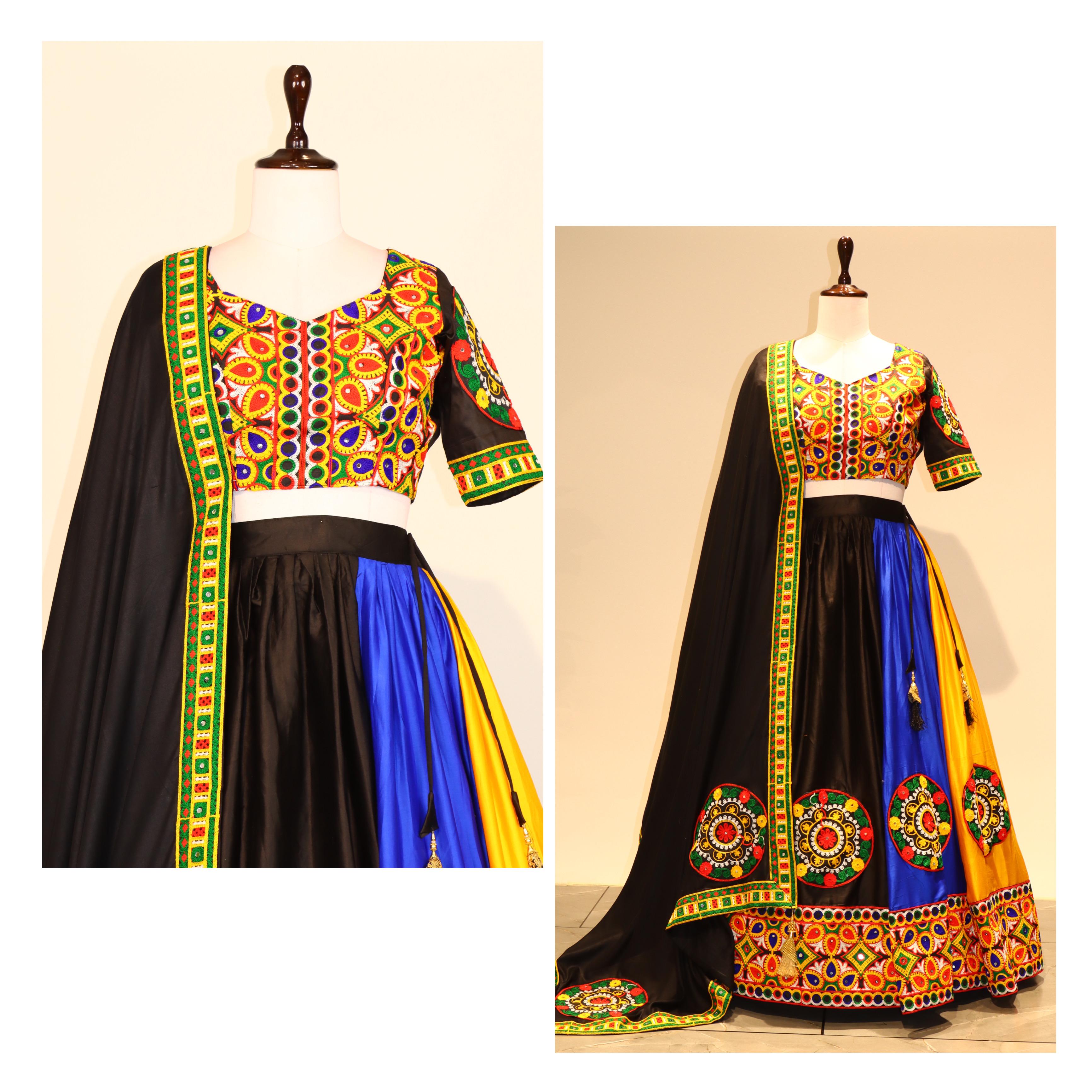 Embellished & Embroidered Flared Lehenga Choli Set with Dupatta