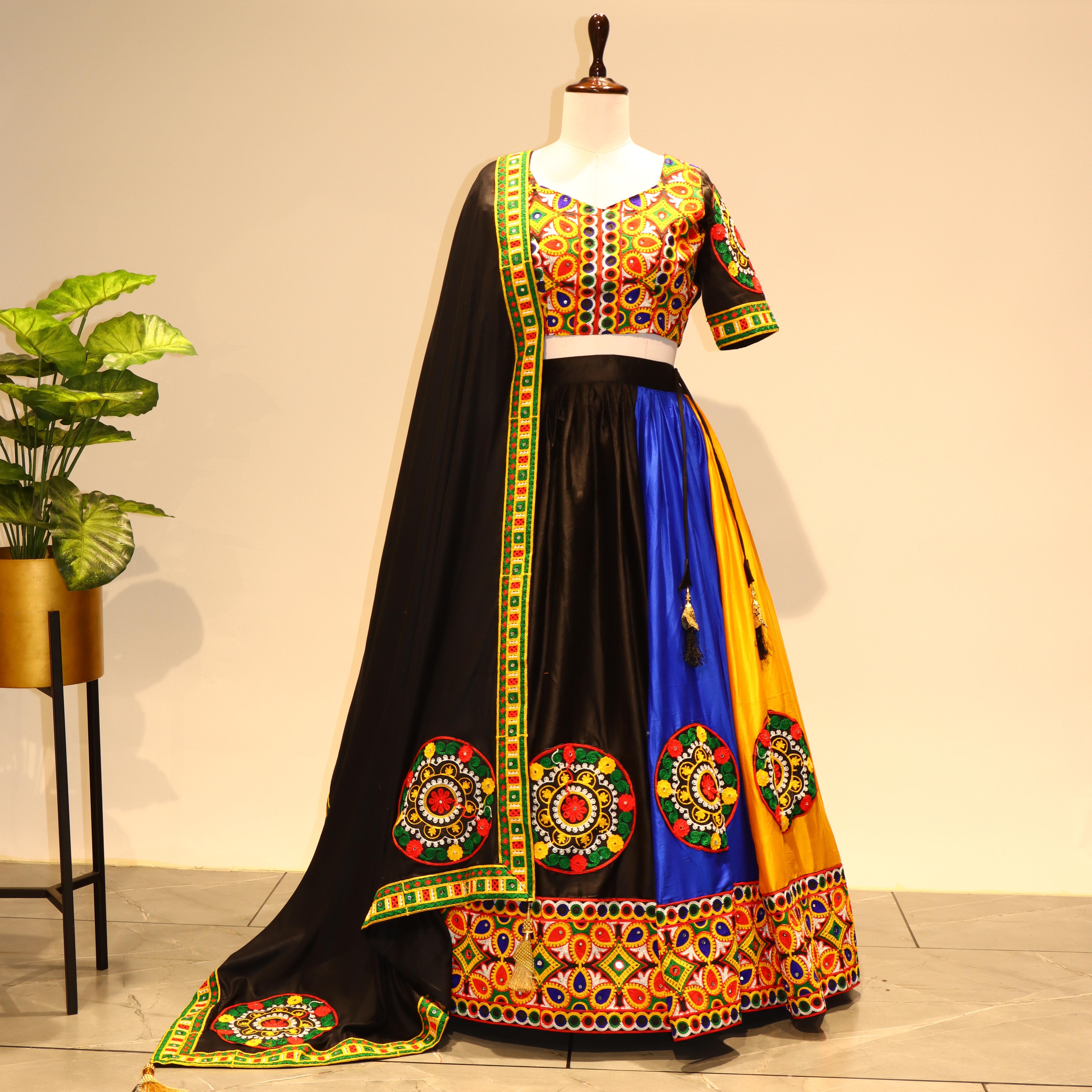 Embellished & Embroidered Flared Lehenga Choli Set with Dupatta